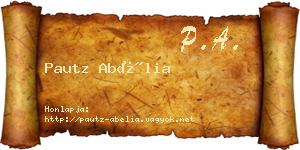 Pautz Abélia névjegykártya